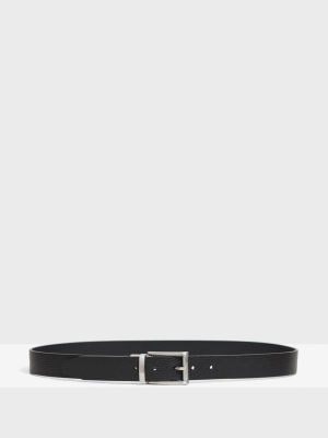 Reversible Belt In Pebbled Leather