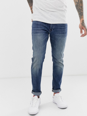 G-star 3301 Slim Fit Jeans In Medium Aged