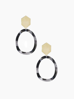 Tulum Hoops - Black & Gold