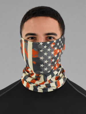 A10 Orange Camo Usa Neck Gaiter