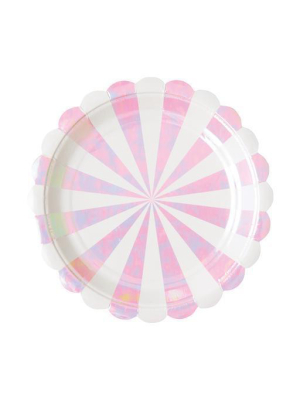 Meri Meri Iridescent Plate Sm S/8