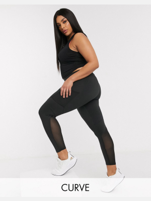 Asos 4505 Curve Icon Legging With Bum Sculpt Seam Detail And Pocket