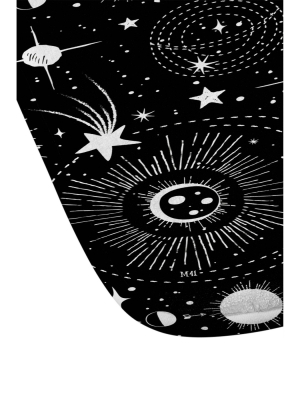 Heather Dutton Solar System Memory Foam Bath Mat Black/white - Deny Designs