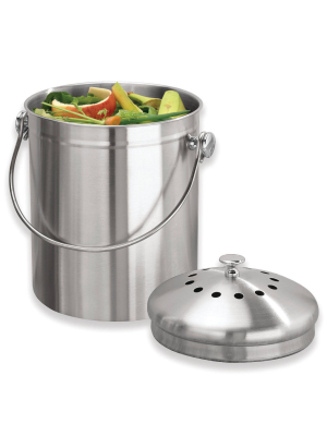 Idesign Compost Bin Silver