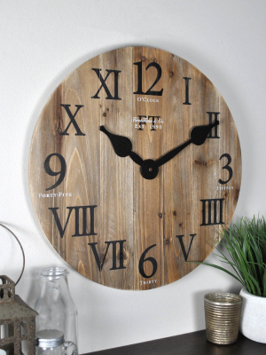 Rustic Farmhouse Barn Wood Wall Clock - Firstime & Co.
