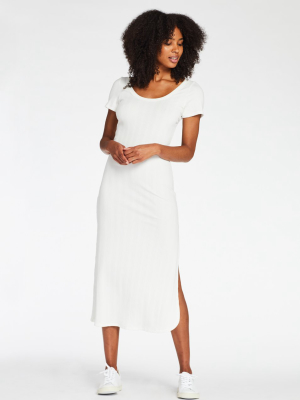 Vitamin A White Organic Rib Catalina Tee Dress