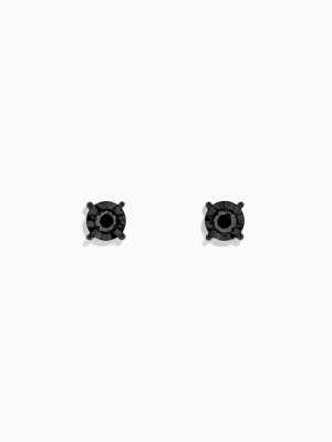 Effy 14k White Gold Black Diamond Stud Earrings, 0.49 Tcw