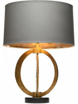 Geo Hammered Gold Globe Table Lamp