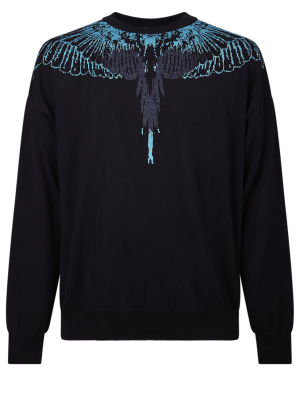 Marcelo Burlon County Of Milan Wings Intarsia Knit Sweater