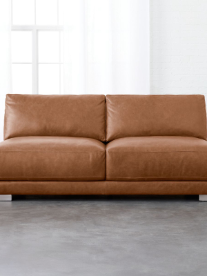 Gybson Cognac Leather Loveseat
