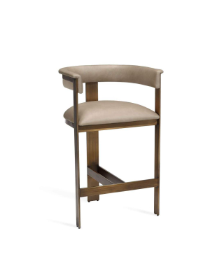 Interlude Home Darcy Counter Stool In Taupe