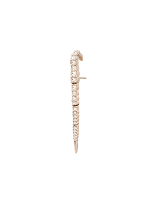 White Diamond Whip Earring