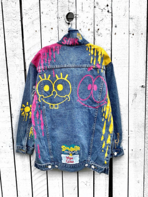 Wg X Spongebob 'best Friends' Denim Jacket