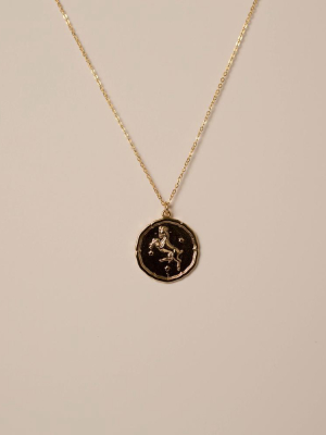 Aries Astrology Coin Necklace