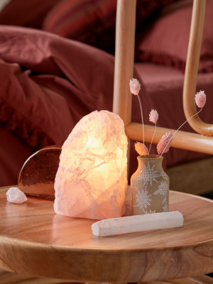 Rose Quartz Crystal Table Lamp