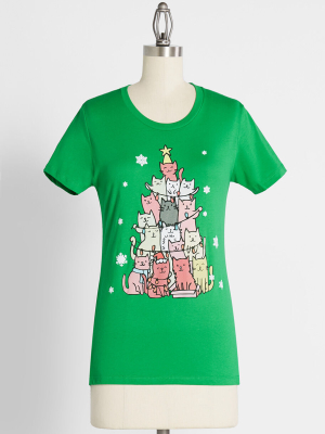 Oh! Christmas Cat Tree Graphic Tee