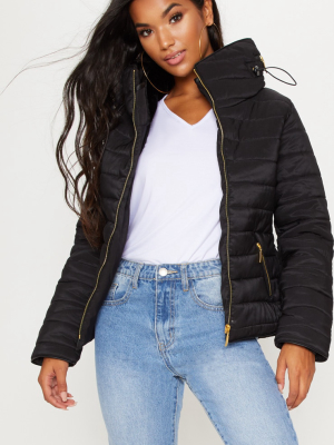 Mara Black Puffer Jacket