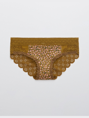 Aerie Queens Lace Mesh Bikini Underwear