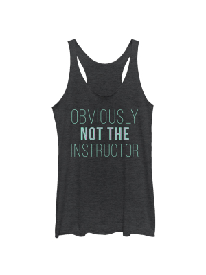 Women's Chin Up Not The Instructor Racerback Tank Top