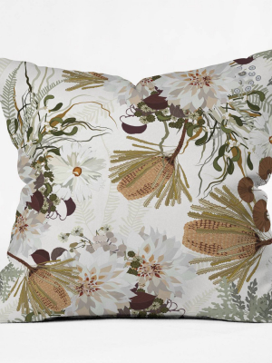 Iveta Abolina Juliette Charm Square Throw Pillow Brown - Deny Designs