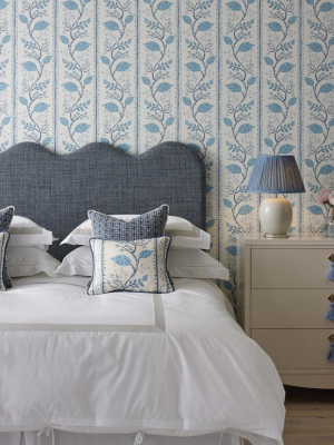 Pomegranate Trail Wallpaper In Indigo And Blue From The Ashdown Collection By Nina Campbell For Osborne & Little