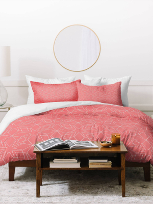 Mirimo Celebration Coral Duvet Set - Deny Designs