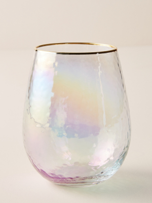 Lustered Stemless Wine Glasses, Set Of 4