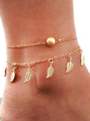 Autumn Leaf Boho Anklet