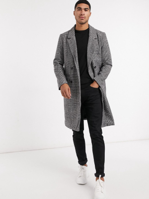 New Look Checked Jacket In Gray