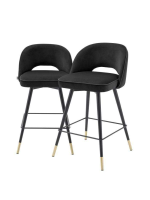 Eichholtz Cliff Counter Stool Set Of 2 - Black