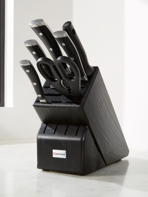 Wusthof ® Classic Ikon 7-piece Black Knife Block Set