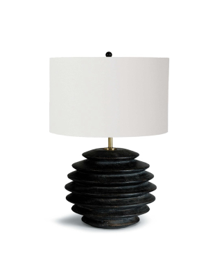 Accordion Table Lamp Round In Ebony By Coastal Living