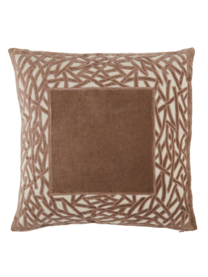 Jaipur Living Birch Trellis Brown/ Cream Poly Throw Pillow 22 Inch