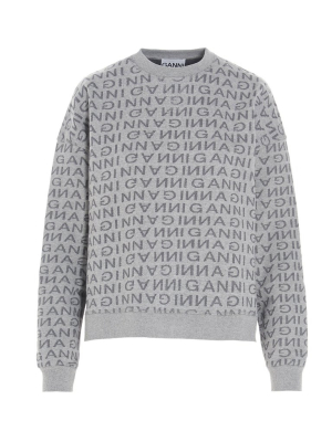 Ganni Isoli Logo Jacquard Sweatshirt