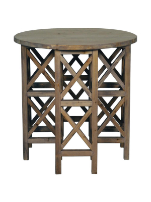 Noir Zimmerman Old Wood Side Table