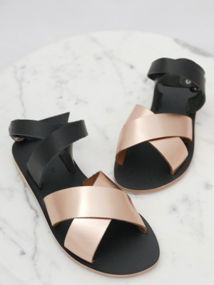 Patmos Sandals In Black Bronze By Kyma