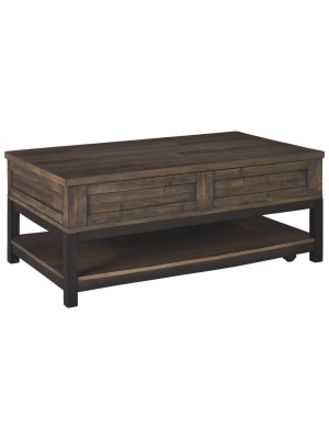 Johurst Coffee Table With Lift Top Grayish Brown - Signature Design By Ashley