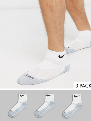 Nike Training 3 Pack Socks In White