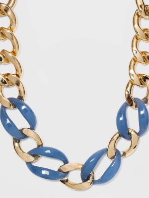 Sugarfix By Baublebar Linked Statement Necklace - Medium Blue