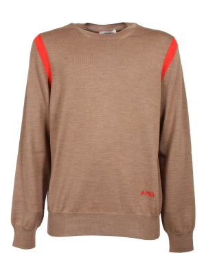 Alexander Mcqueen Contrast Panel Crewneck Sweater