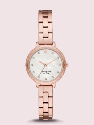 Morningside Scallop Mini Rose Gold-tone Stainless Steel Watch