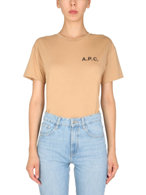 A.p.c. Logo Printed Crewneck T-shirt