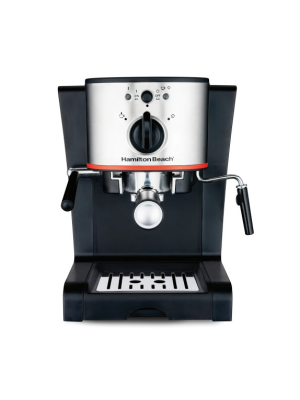 Hamilton Beach Espresso Machine With Milk Frother And Slide Lock