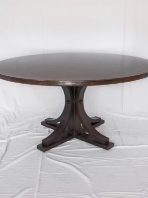 Vestal Copper Dining Table - Dark Brown