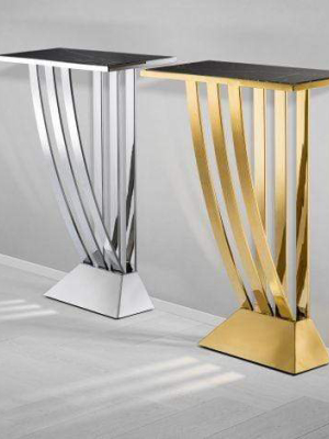 Eichholtz Beau Deco Console Table - Silver & Black