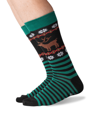 Men's Reindeer Crew Socks