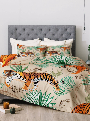 83 Oranges Tropical And Tigers Comforter Set - Deny Designs