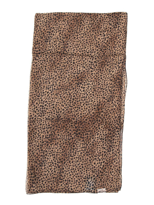 Saint Laurent Leopard-print Large Square Scarf