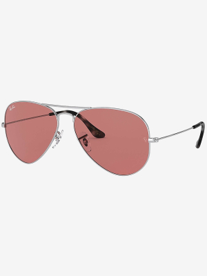 Ray-ban Photochromatic Aviator Silver Sunglasses