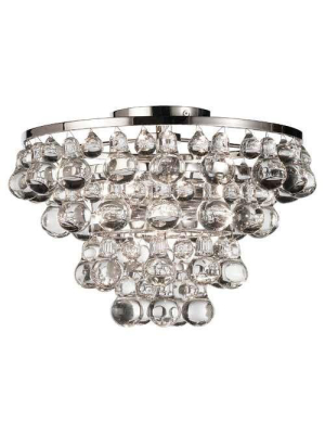 Bling Flush Mount Polished Nickel